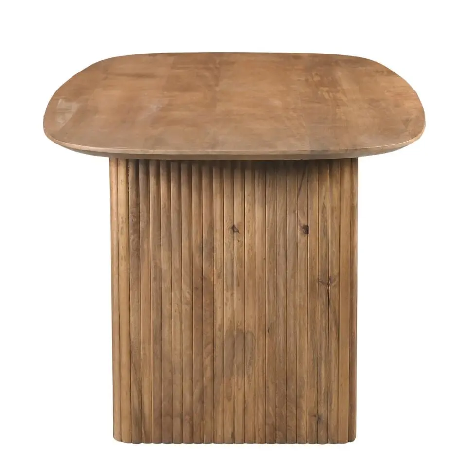 Eettafel Deens Ovaal - Naturel Mangohout - 240x100x76cm - Juro