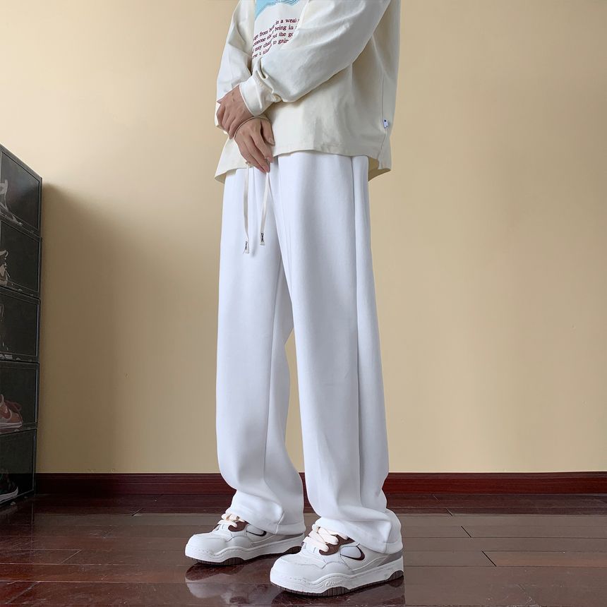 Kimeya - Hoge taille effen joggingbroek met trekkoord