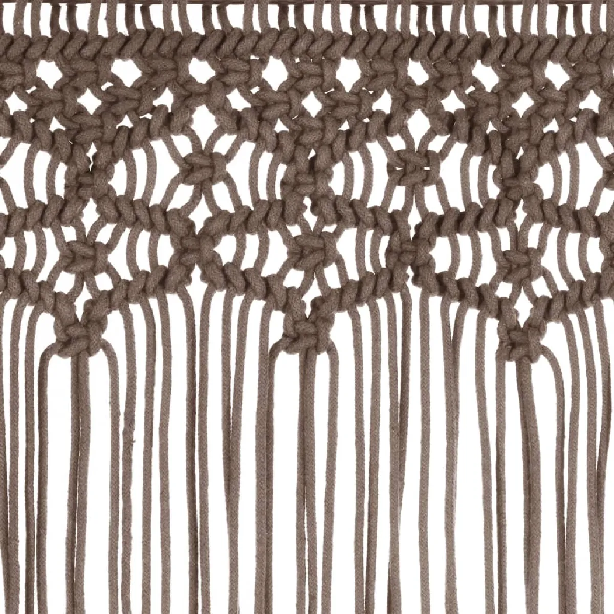 vidaXL Rideau en macramé Taupe 140x240 cm