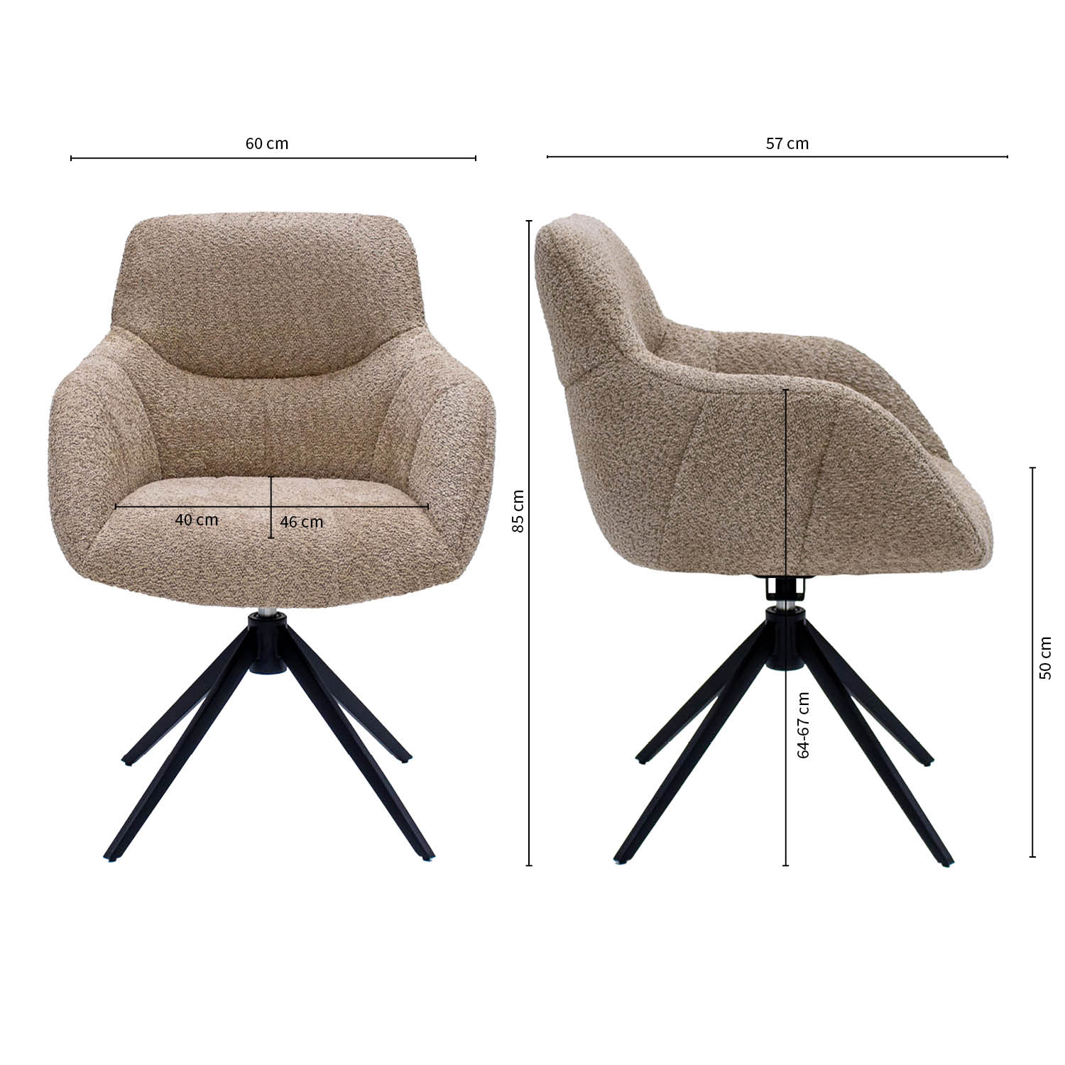 Kick Eetkamerstoel Fer - beige