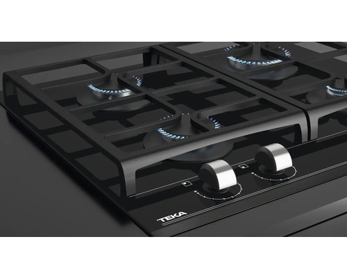 TEKA 60 x 51 mm glaskeramische gaskookplaat met 4 kookzones GZC64300XBN