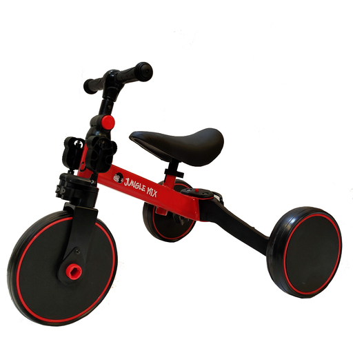 Triciclo infantil conversível 3 em 1 Biwond Jungle Mix, vermelho