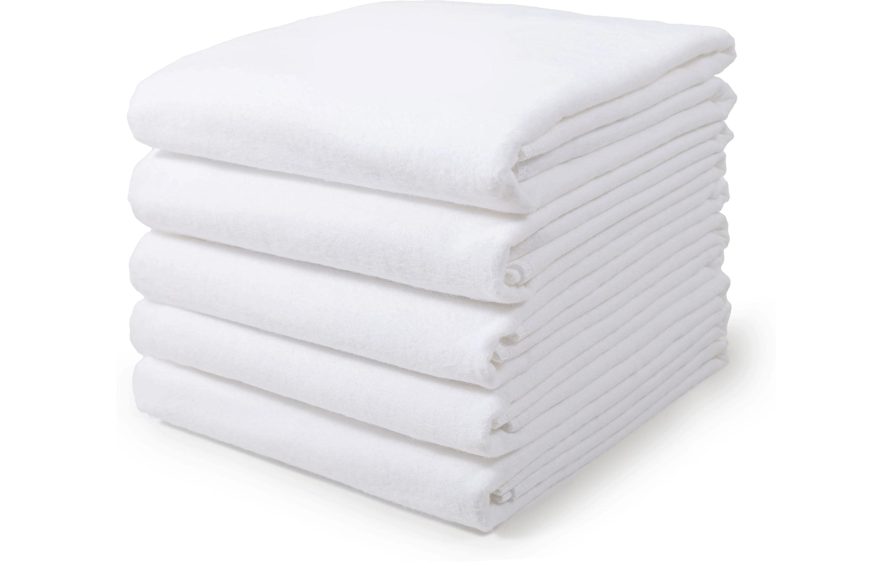 Moltontuch 3-er Set 80 x 80 cm, WeissFlanell Mulltücher Set