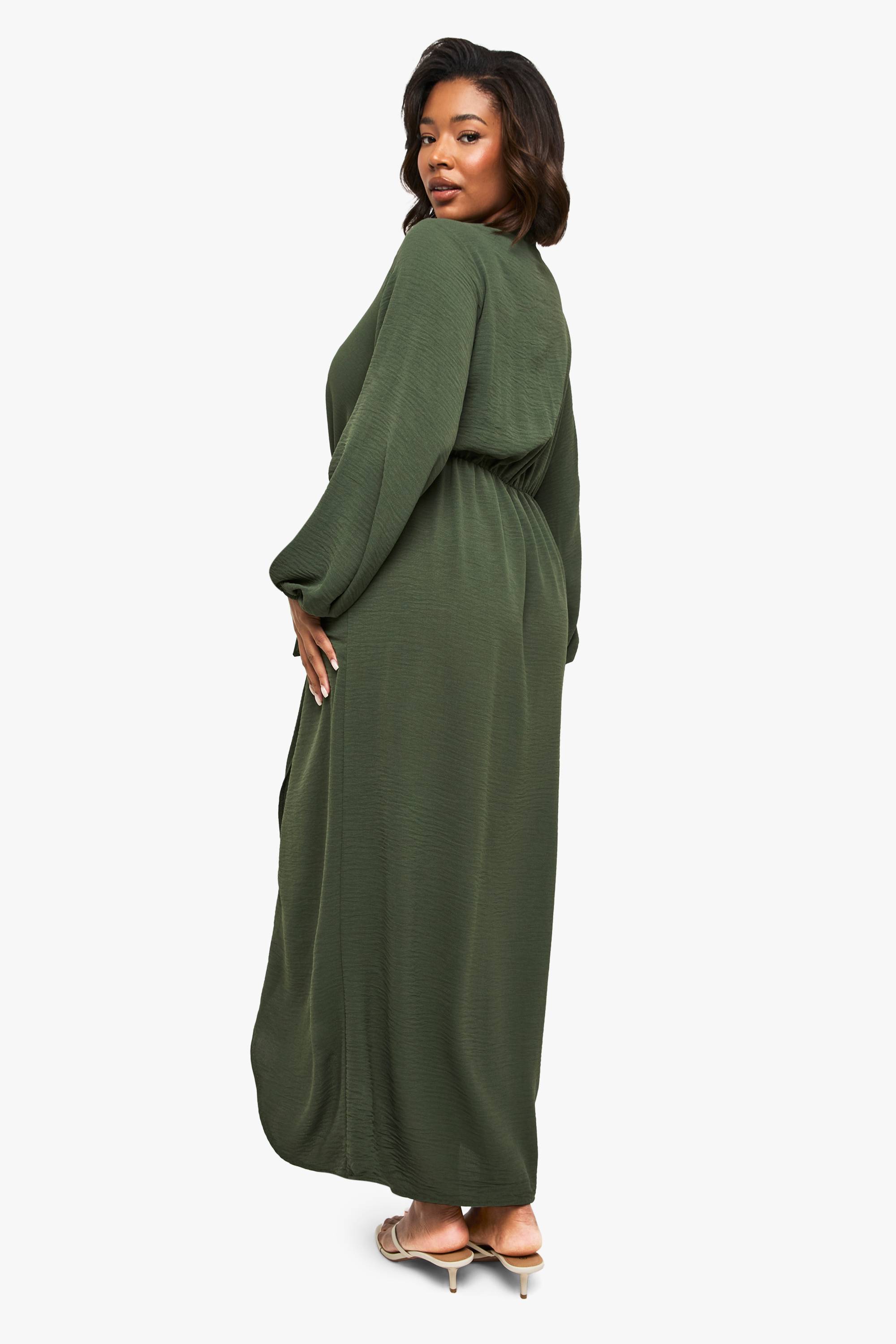 boohoo Robe maxi texturée à détails de nouage Plus