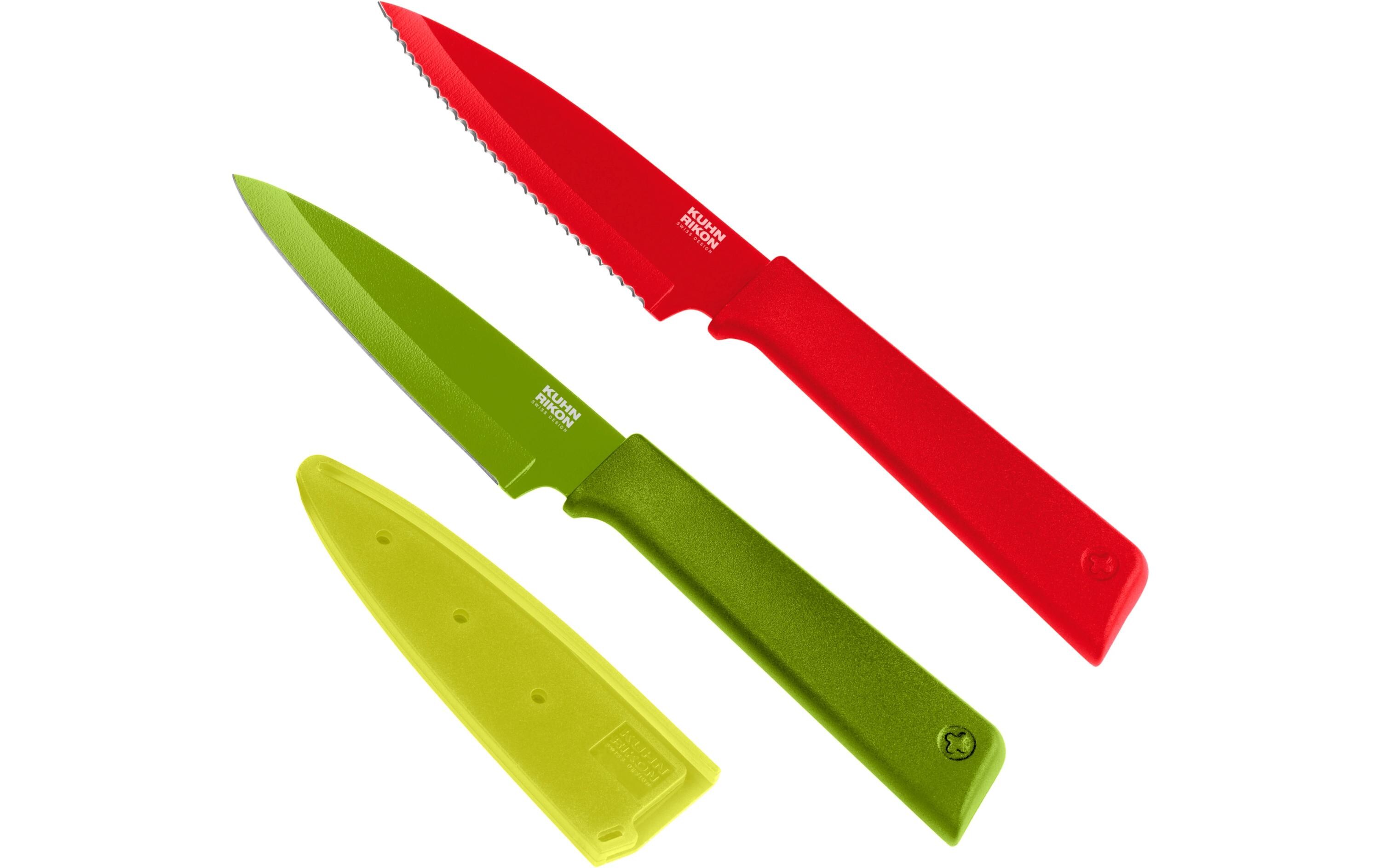 Rüstmesser Set Colori 2 Stück, Rot/GrünHandliche Allzweckmesser