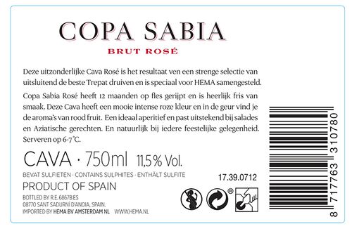 Copa Sabia cava brut rosé 0.75L