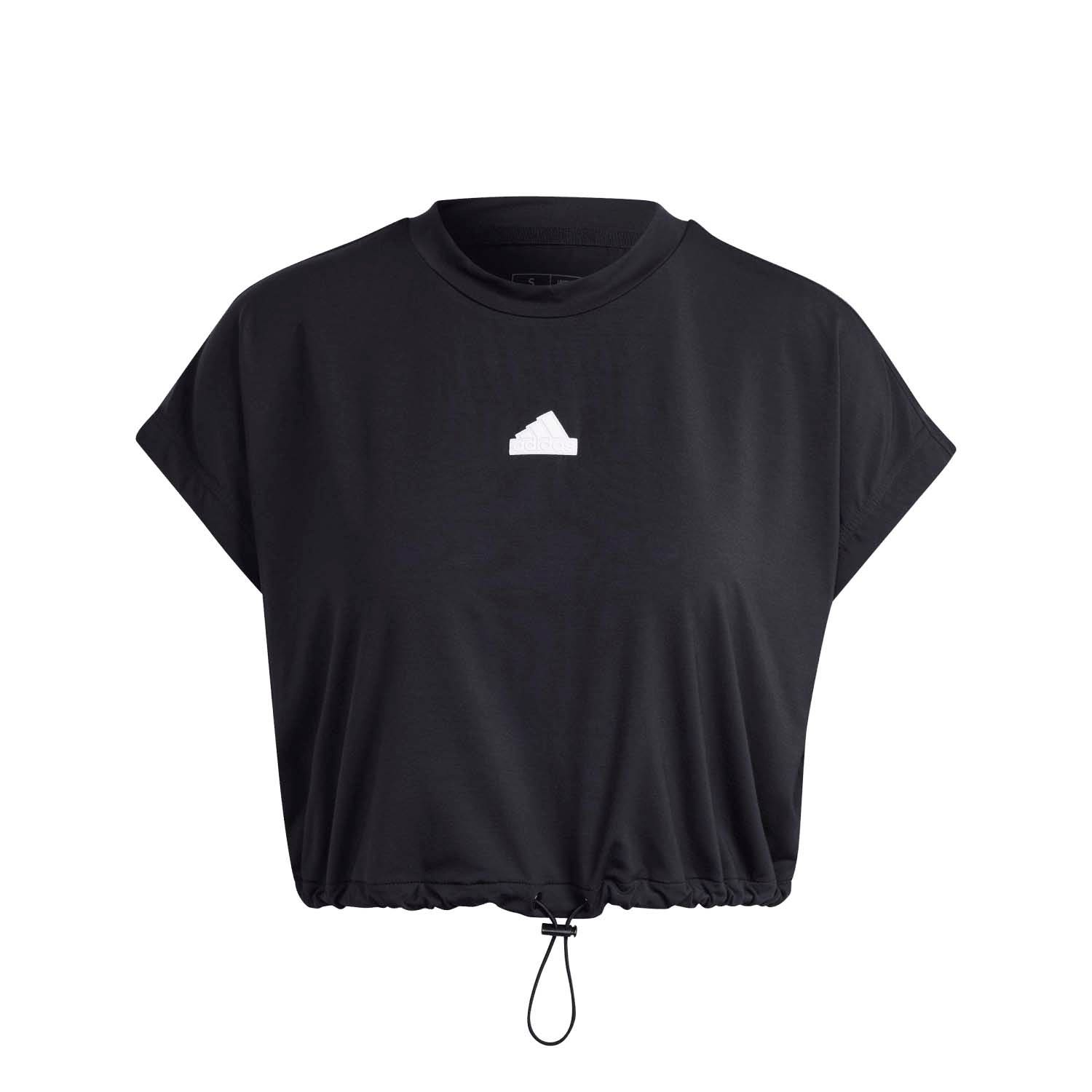 adidas  City Escape Crop T-shirt met Elastisch Koord