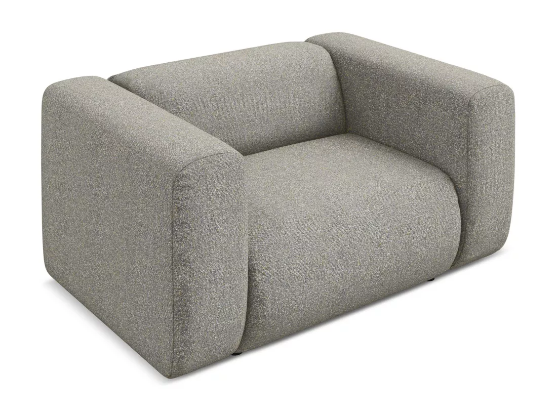 Fauteuil en tissu texturé - beige foncé - EKAHI