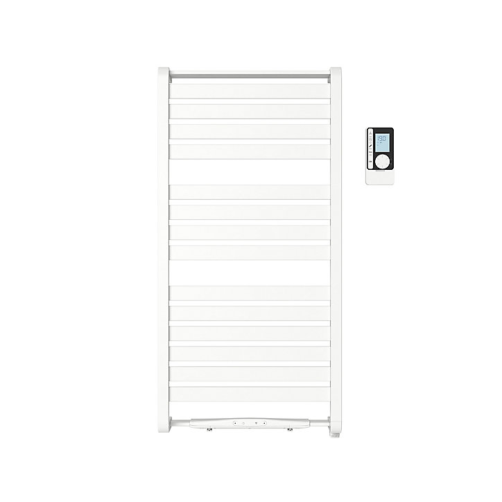 Sèche-serviettes électrique à inertie fluide GoodHome Loreto blanc 500W L.50 x P.15 x H.102 cm