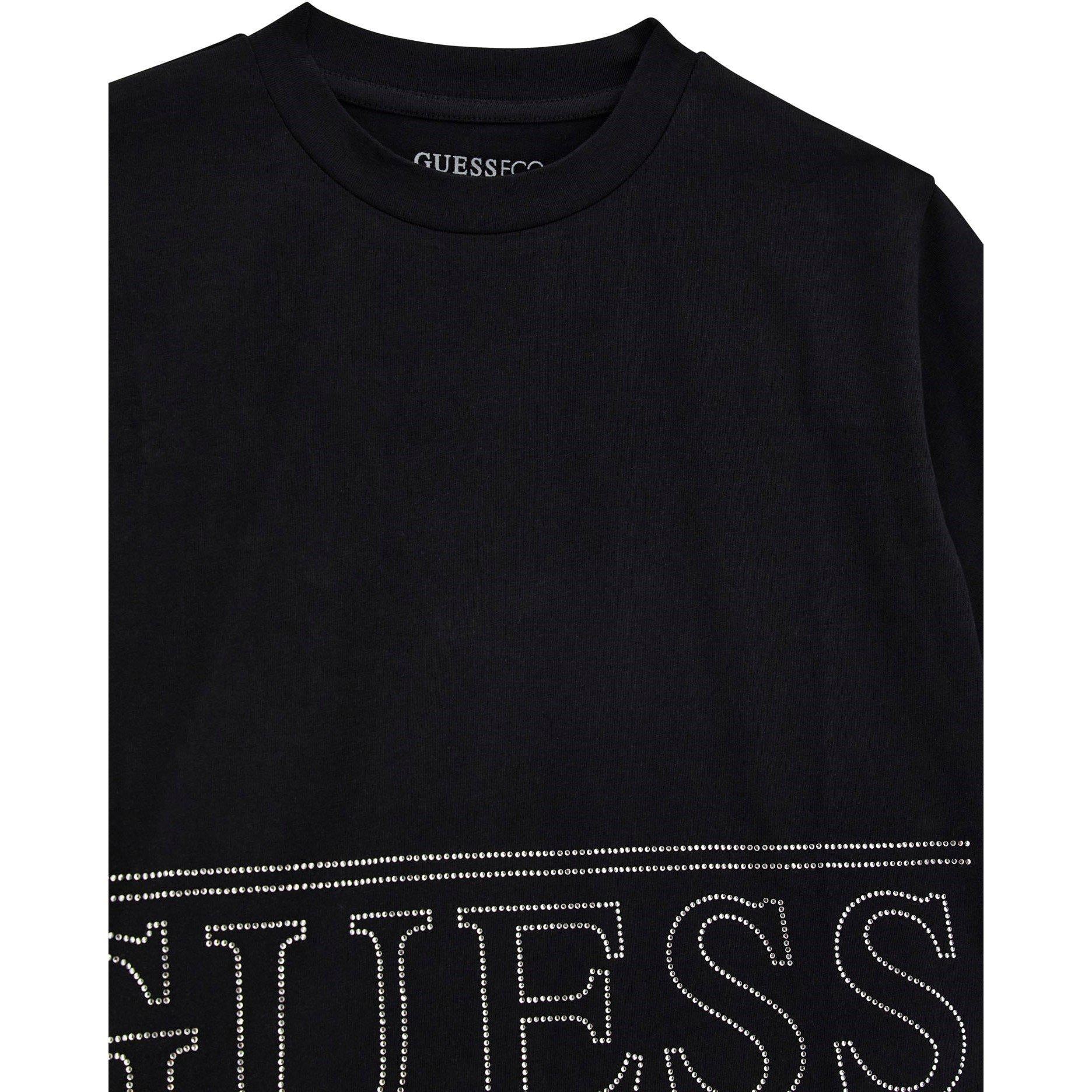 Guess Short Sleeve Crop T Shirt Juniors