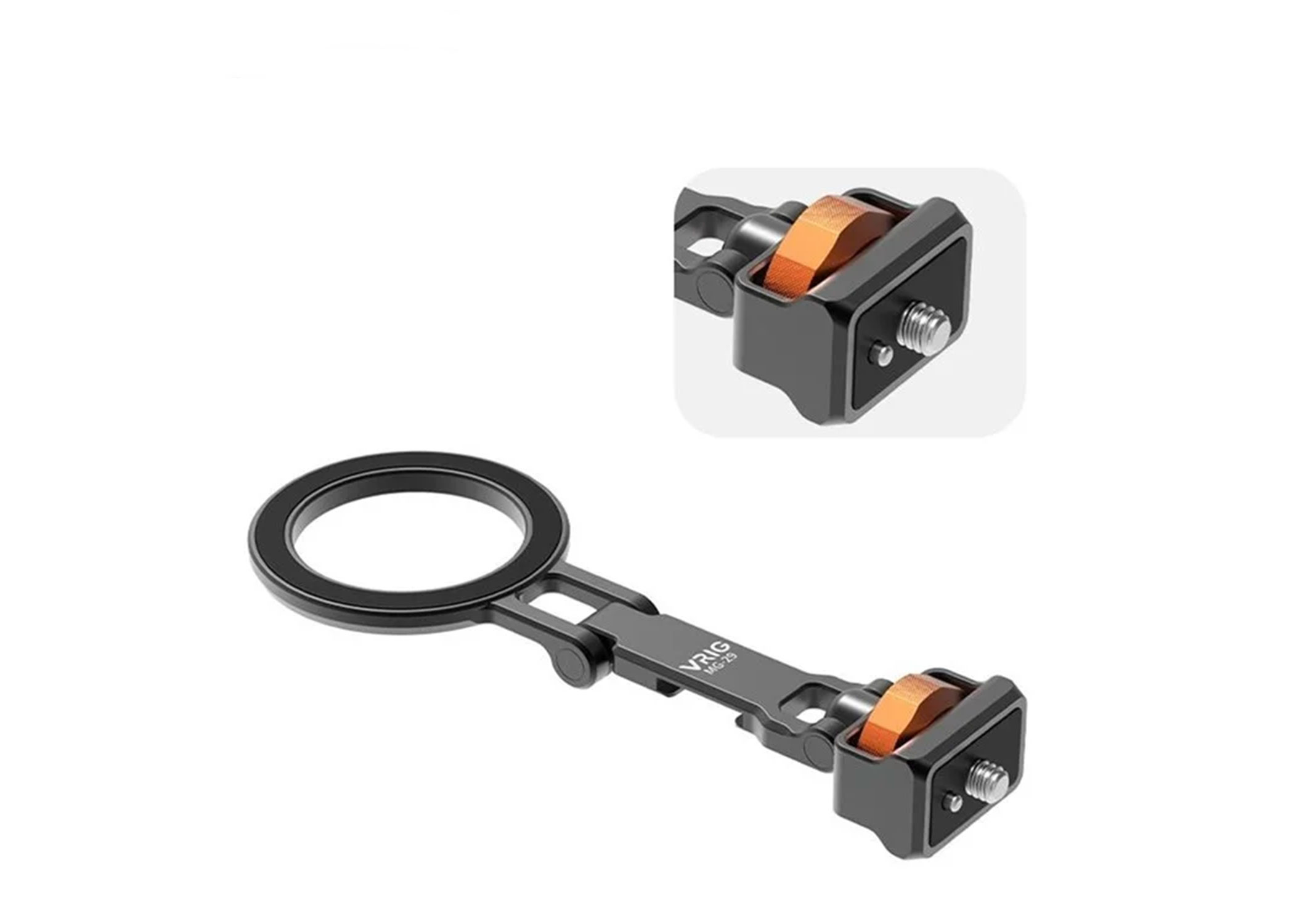 Magnetische Smartphone Halterung aus Metall mit MagSafe-Kompatibilität / Dual-Achsen Rotation (155 mm) - Schwarz