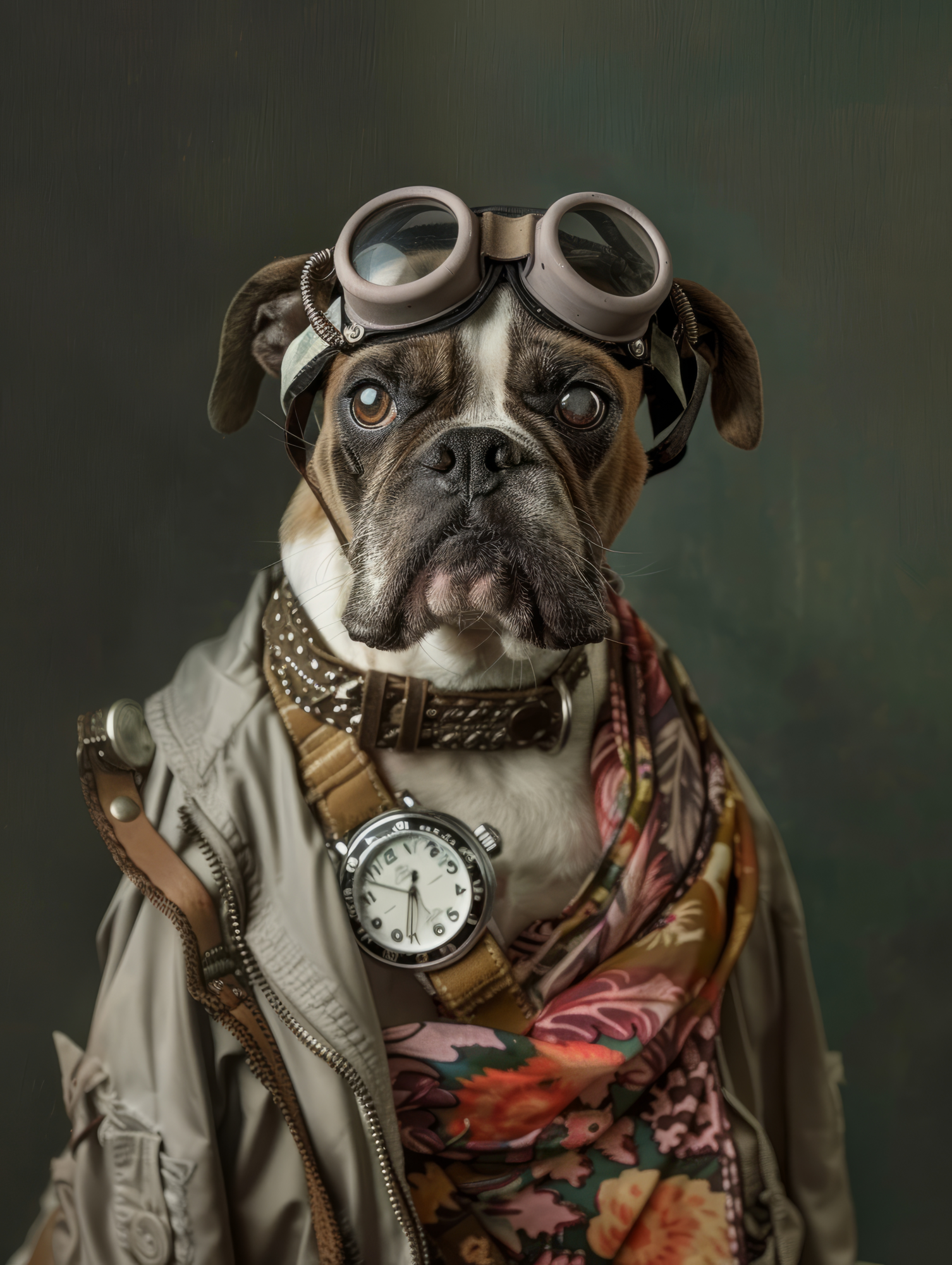 Canvas schilderij van een Cane Corso 80x120 cm