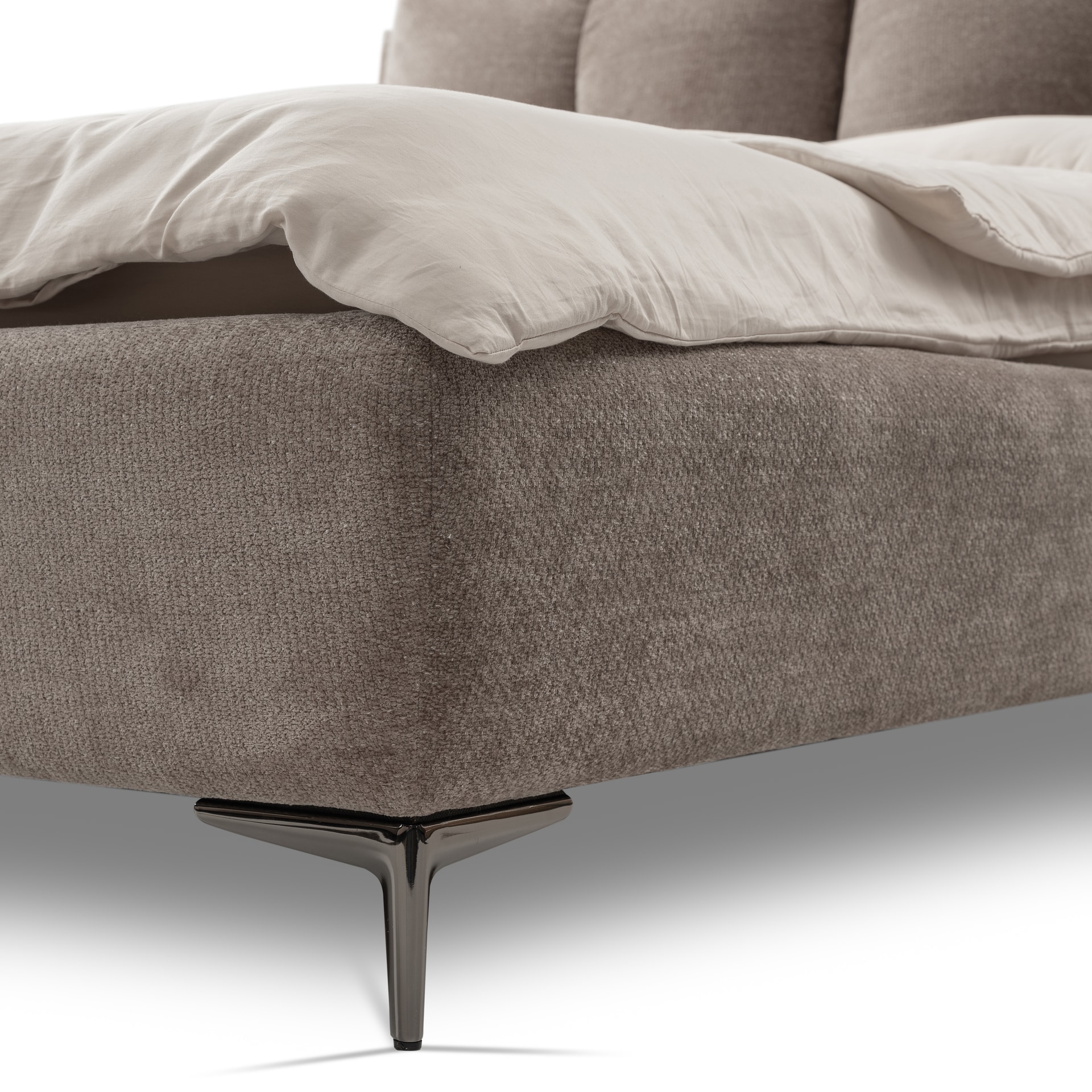 Polsterbett AURA 180 x 200 cm taupe