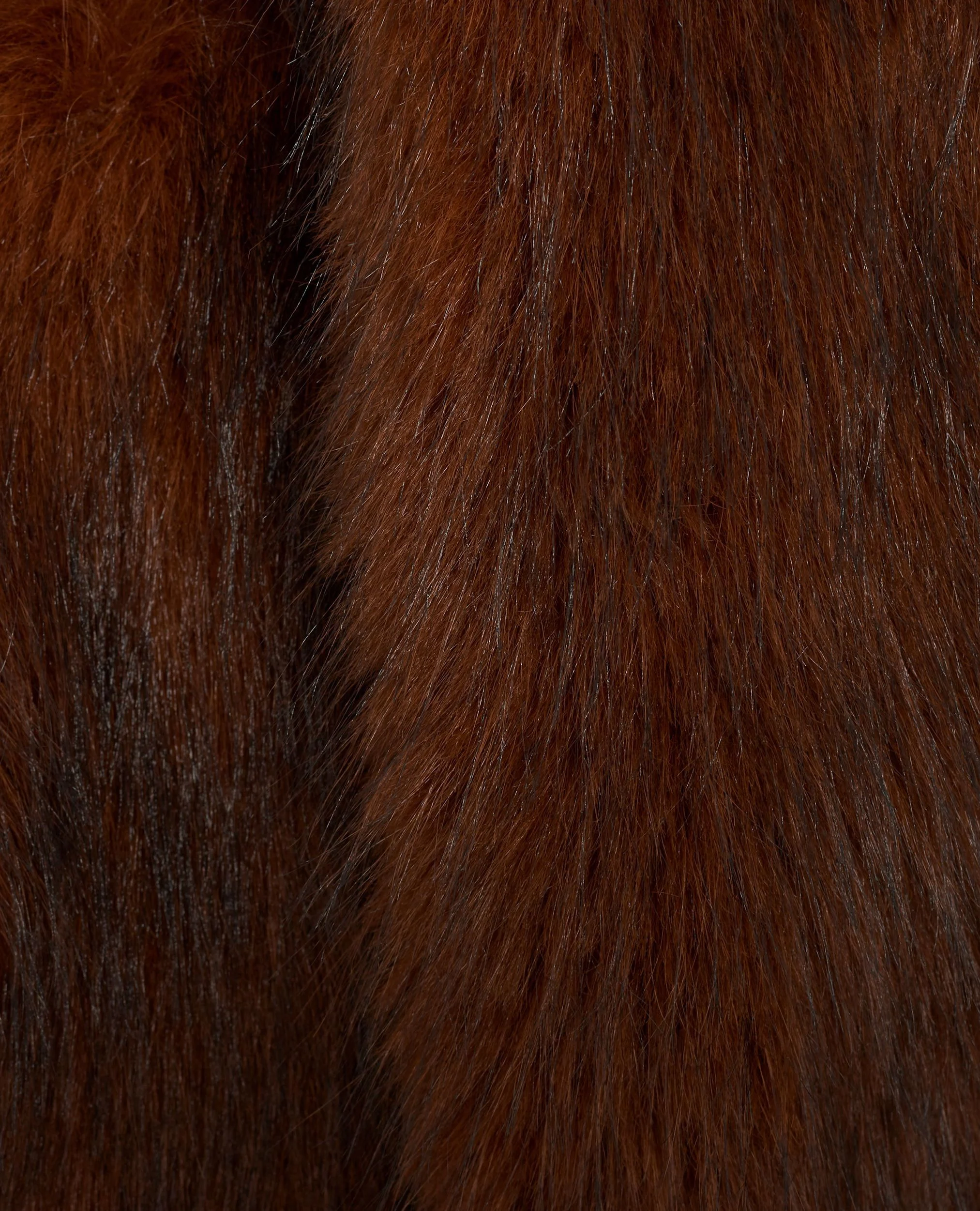 Col effet fourrure marron