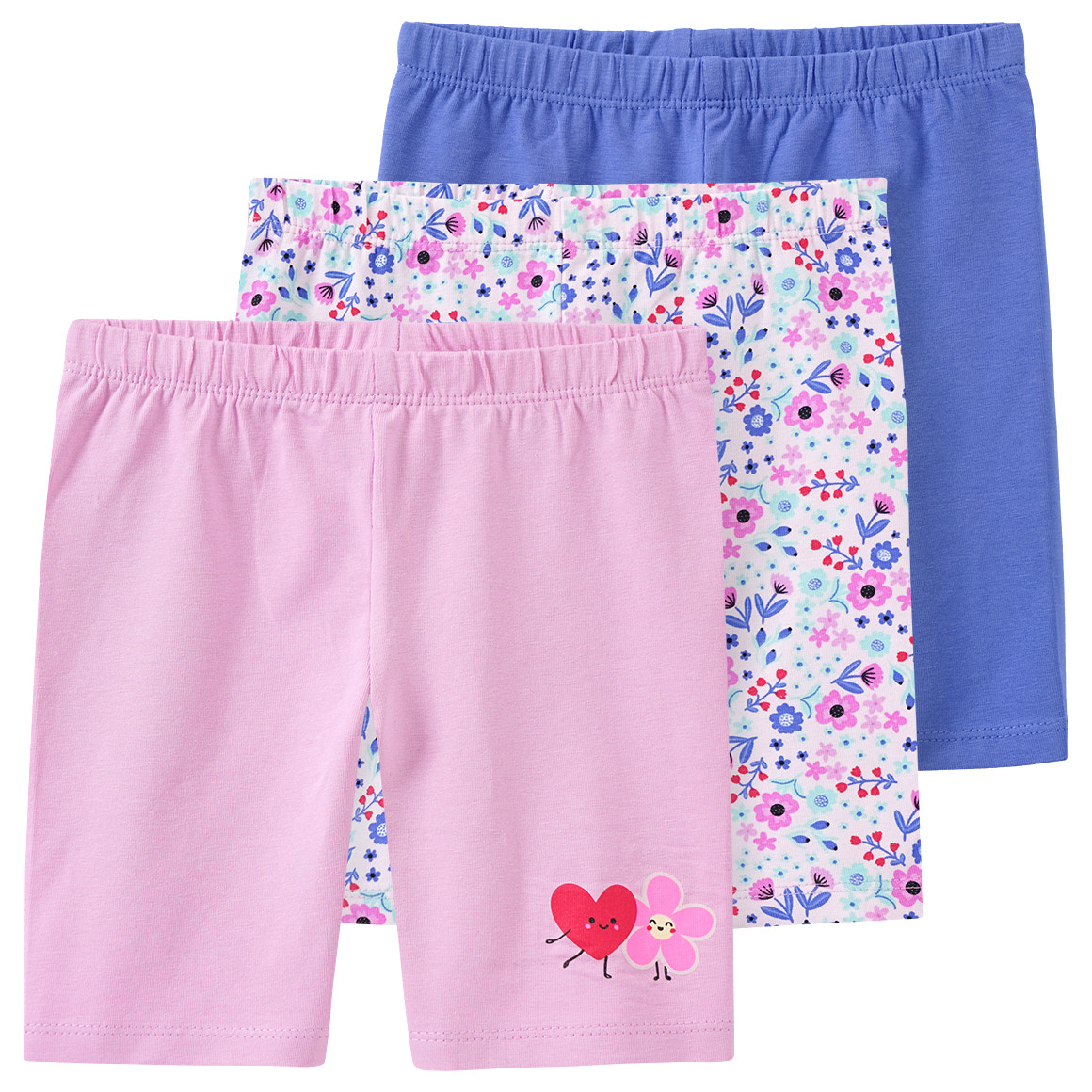 Famy 3 Baby Radler mit bunten Motiven helllila / blau / zartrosa