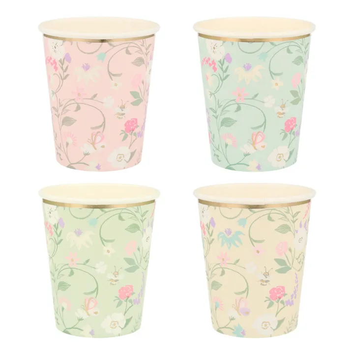 Meri Meri Gobelets floraux Ladurée - Set de 8