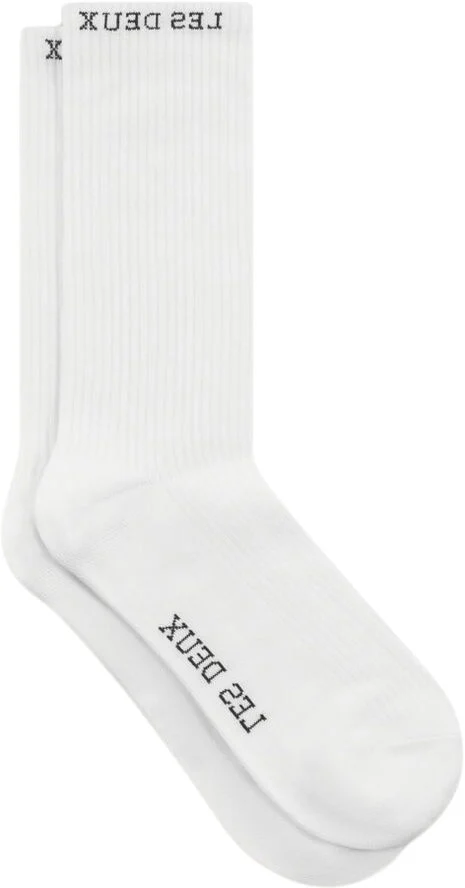 Les Deux Wilfred Socks - 2-Pack White/black