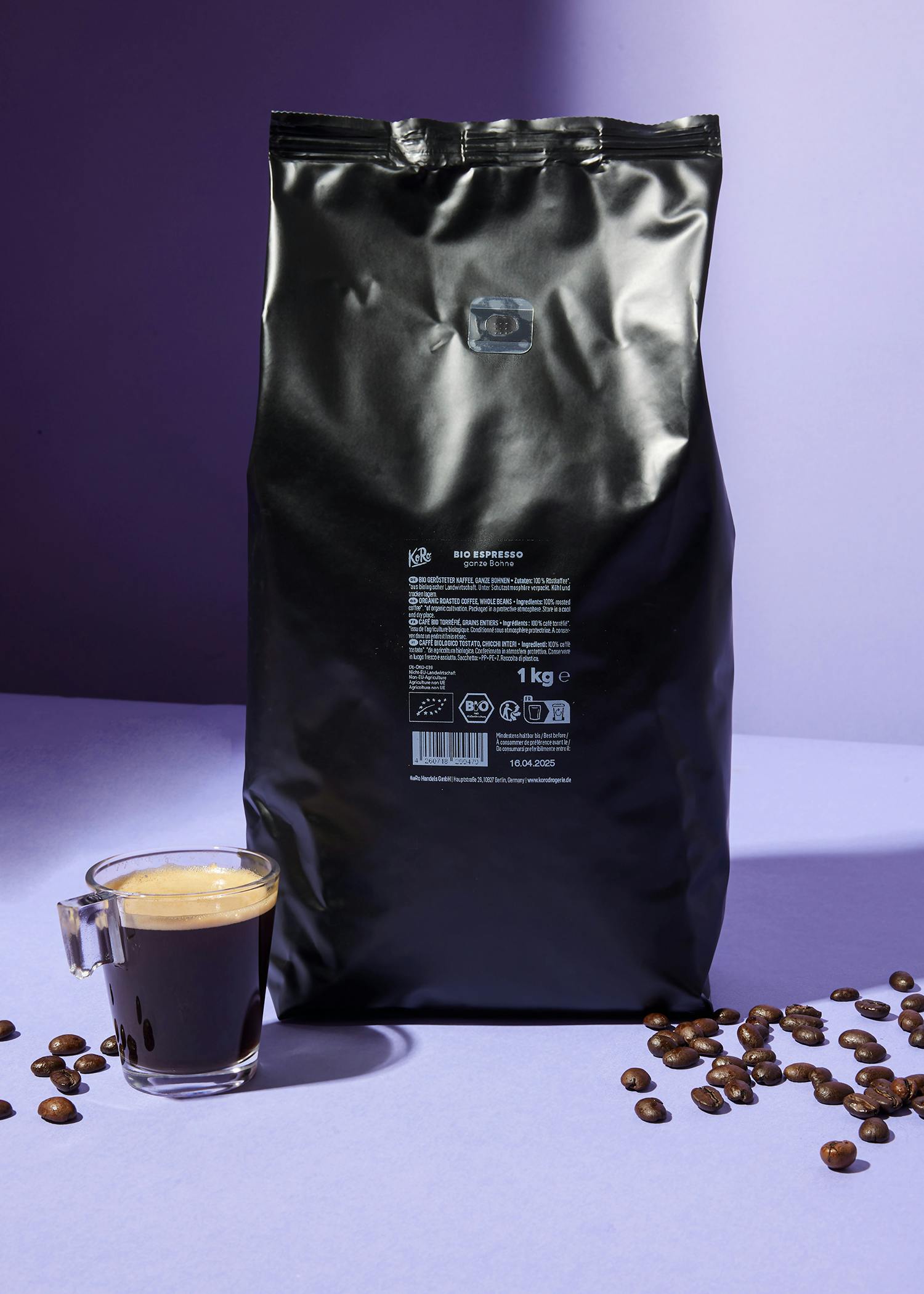 Bio Espresso ganze Bohne 1 kg