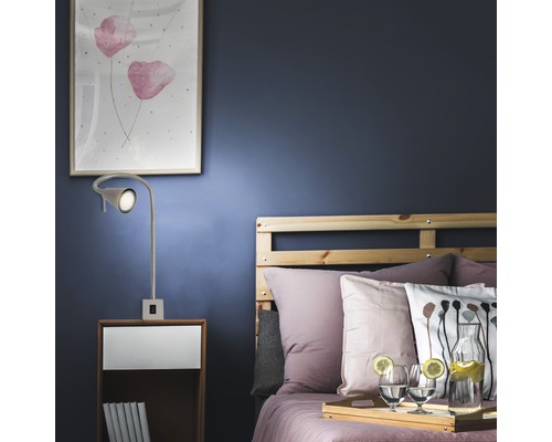 LED-bedlamp 400 lm 3000 K met flexibele arm H 40 cm mat/nikkel