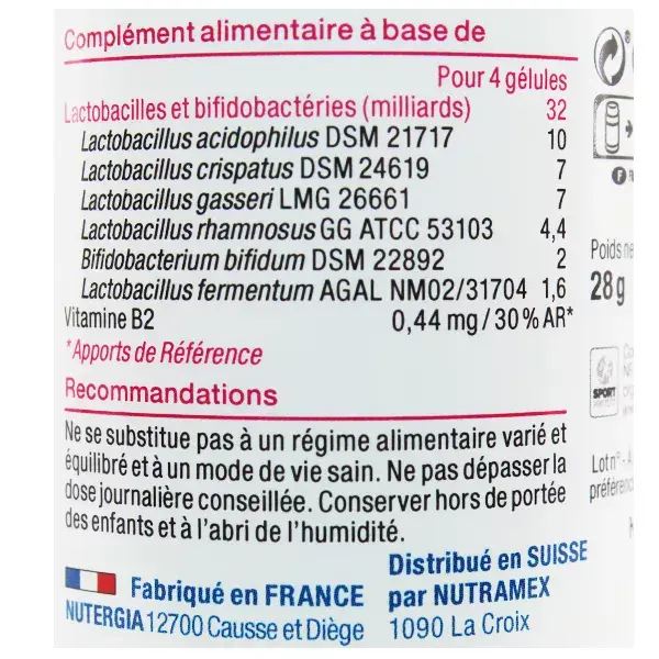 Nutergia Ergyphilus Intima Probióticos 60 cápsulas