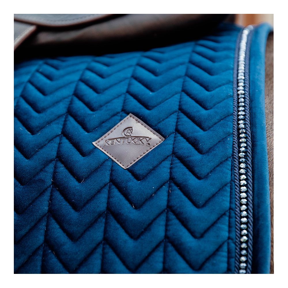 Kentucky VELVET PEARLS - Tapis de dressage bleu roi