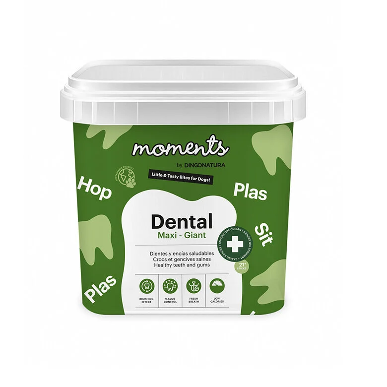 Petiscos dentais Moments Maxi e Giant para cães