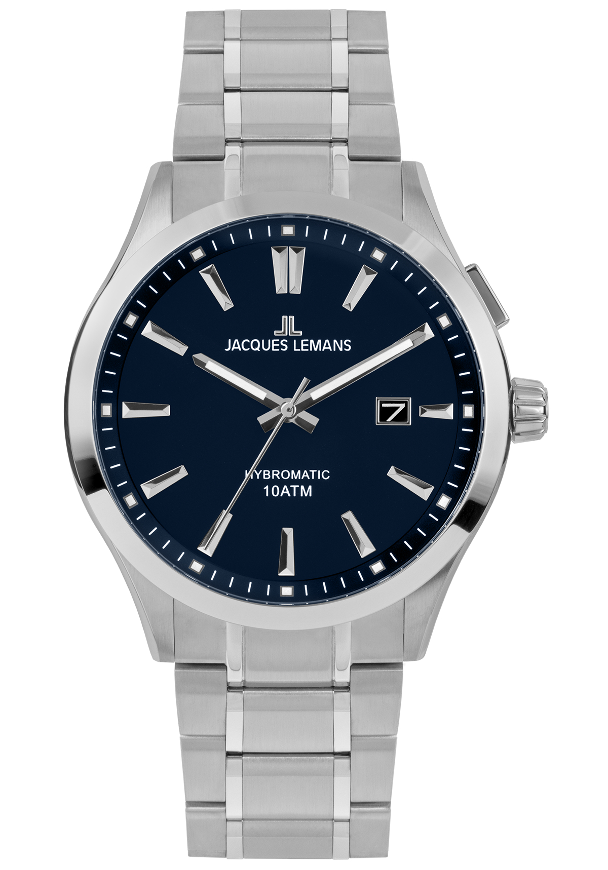 Jacques Lemans Herrenuhr Hybromatic Steel Blue 1-2130G