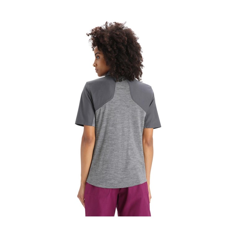 Icebreaker Hike SS Top Women Gritstone Heather/Monsoon