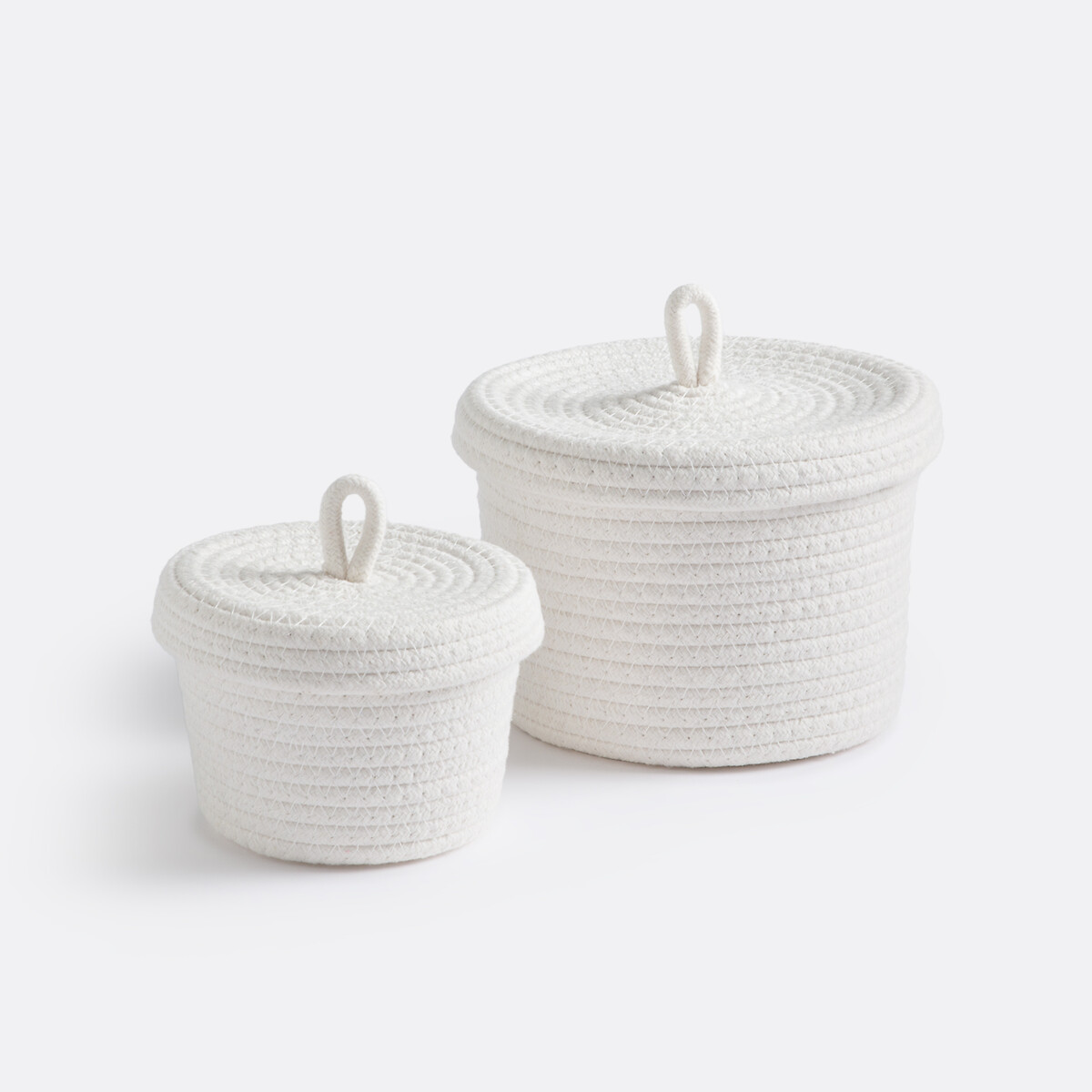LA REDOUTE INTERIEURS<br>Conjunto de 2 cestos de algodão com tampas, Kesia