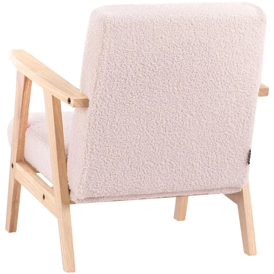 LINDE - Kinderfauteuil - Pastelroze - Bouclé