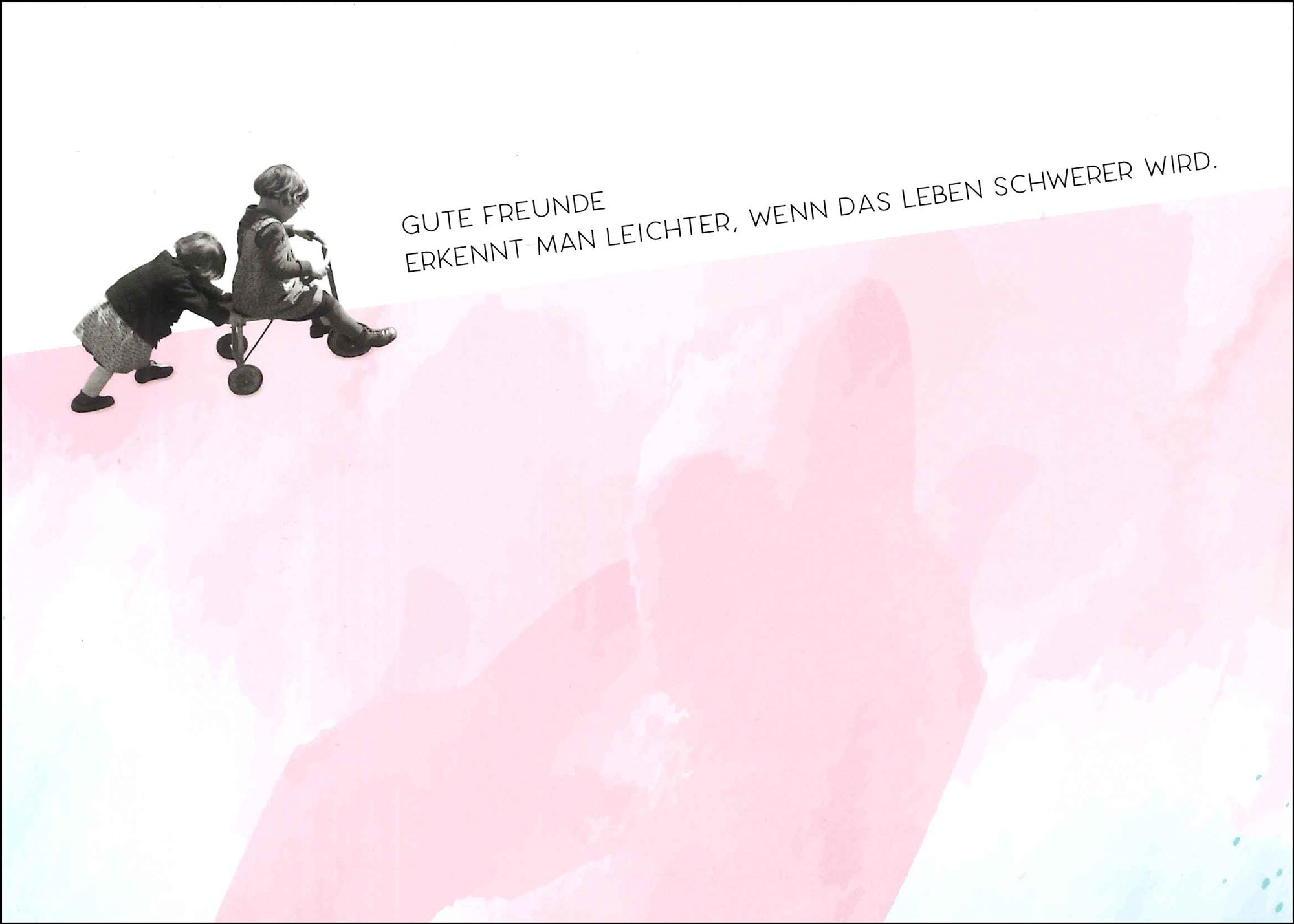 Postkarte 'Gute Freunde erkennt man' günstig bestellen