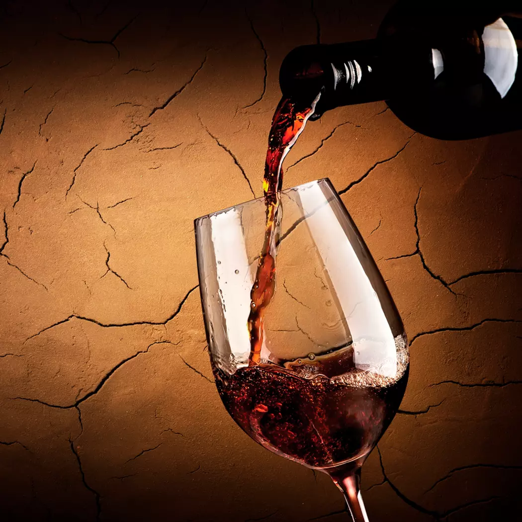 Glasbild 30 x 30 cm Red wine IV