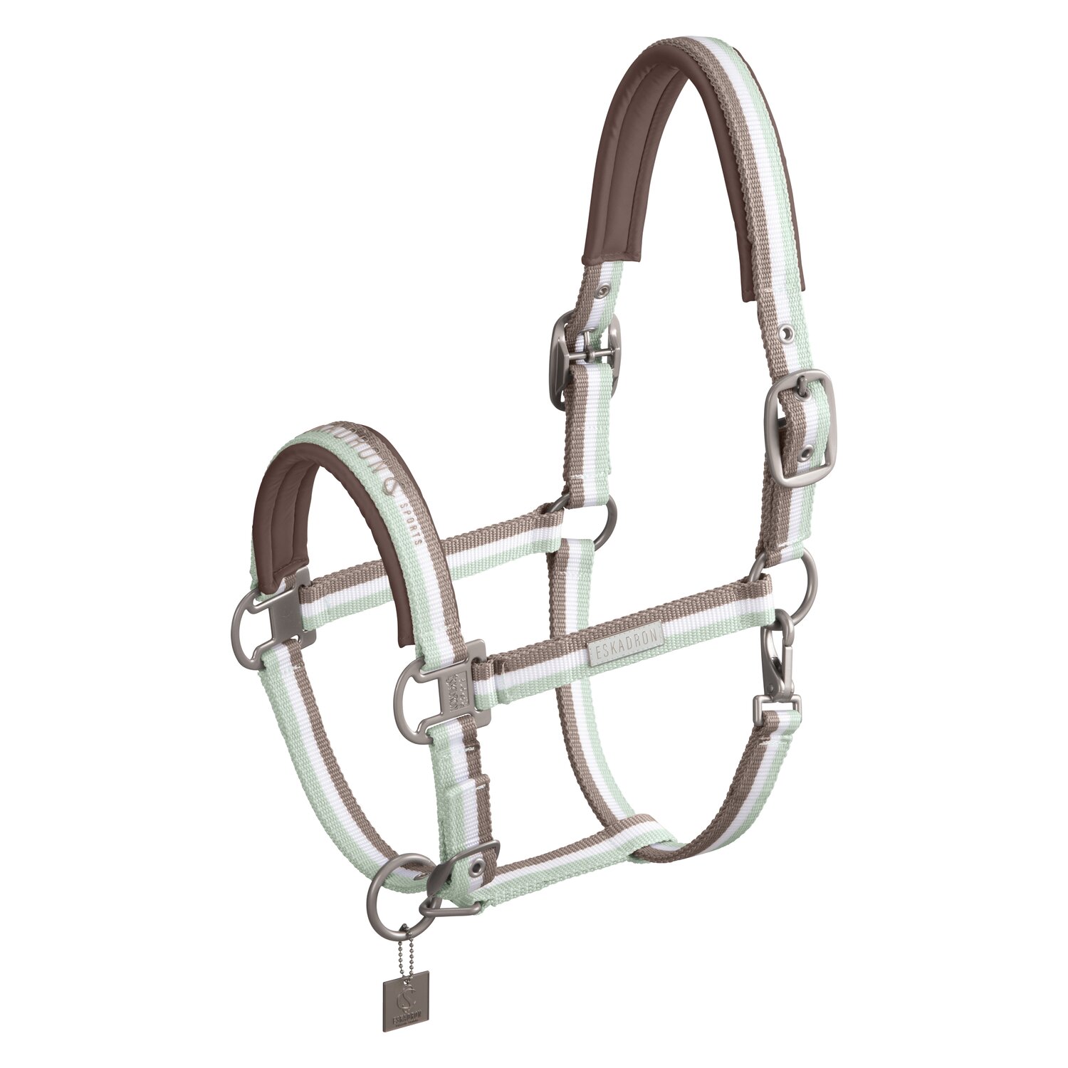 ESKADRON Classic Sports Halfter Double Pin  - powdergreen/white/velvettaupe