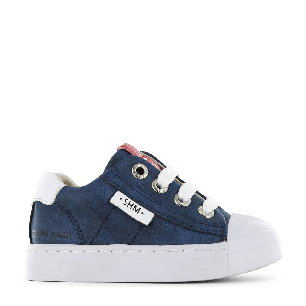 Shoesme leren sneakers donkerblauw