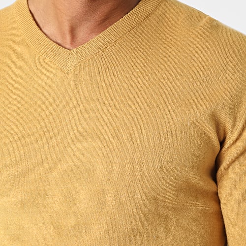 Pull Col V 6745 Moutarde