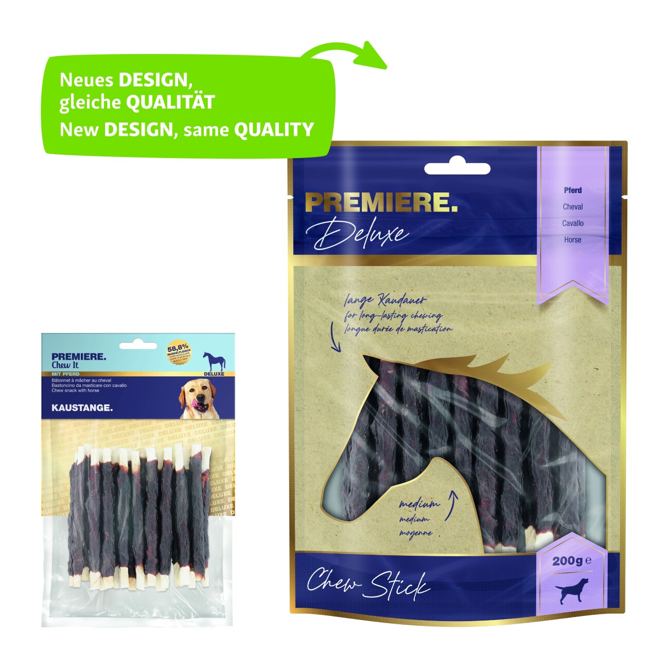 PREMIERE Deluxe Chew Sticks Pferd 200g