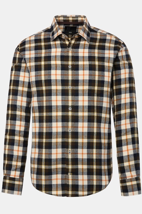 JP 1880 Karo-Flanellhemd, Langarm, Kentkragen, Modern Fit, bis 8 XL