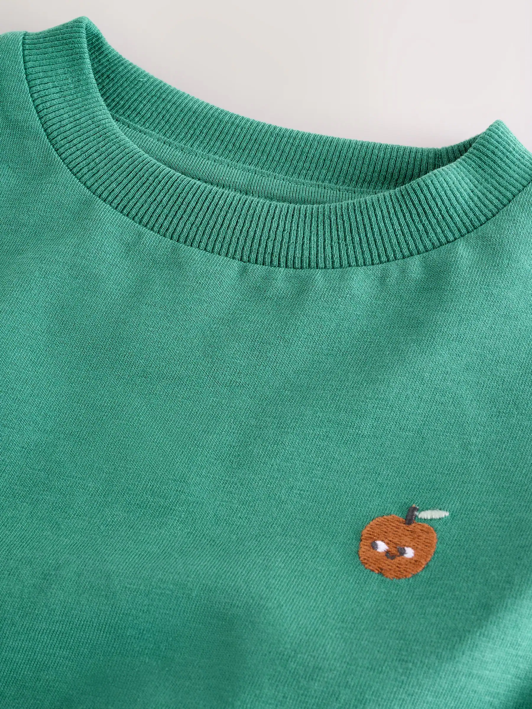 Mineralen Voedsel Personage Borduren - Set van 4 T-shirts met grafische print en lange mouwen (3mnd-7jr)