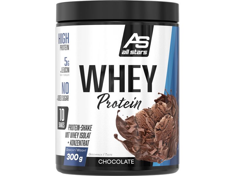 All Stars Pulver Whey Protein 100% Schokolade 300 g Protein-Pulver