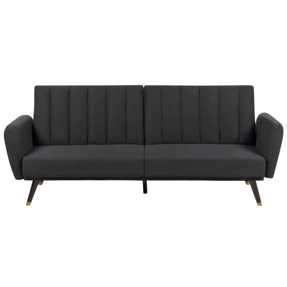 VIMMERBY - Slaapbank - Zwart - Polyester
