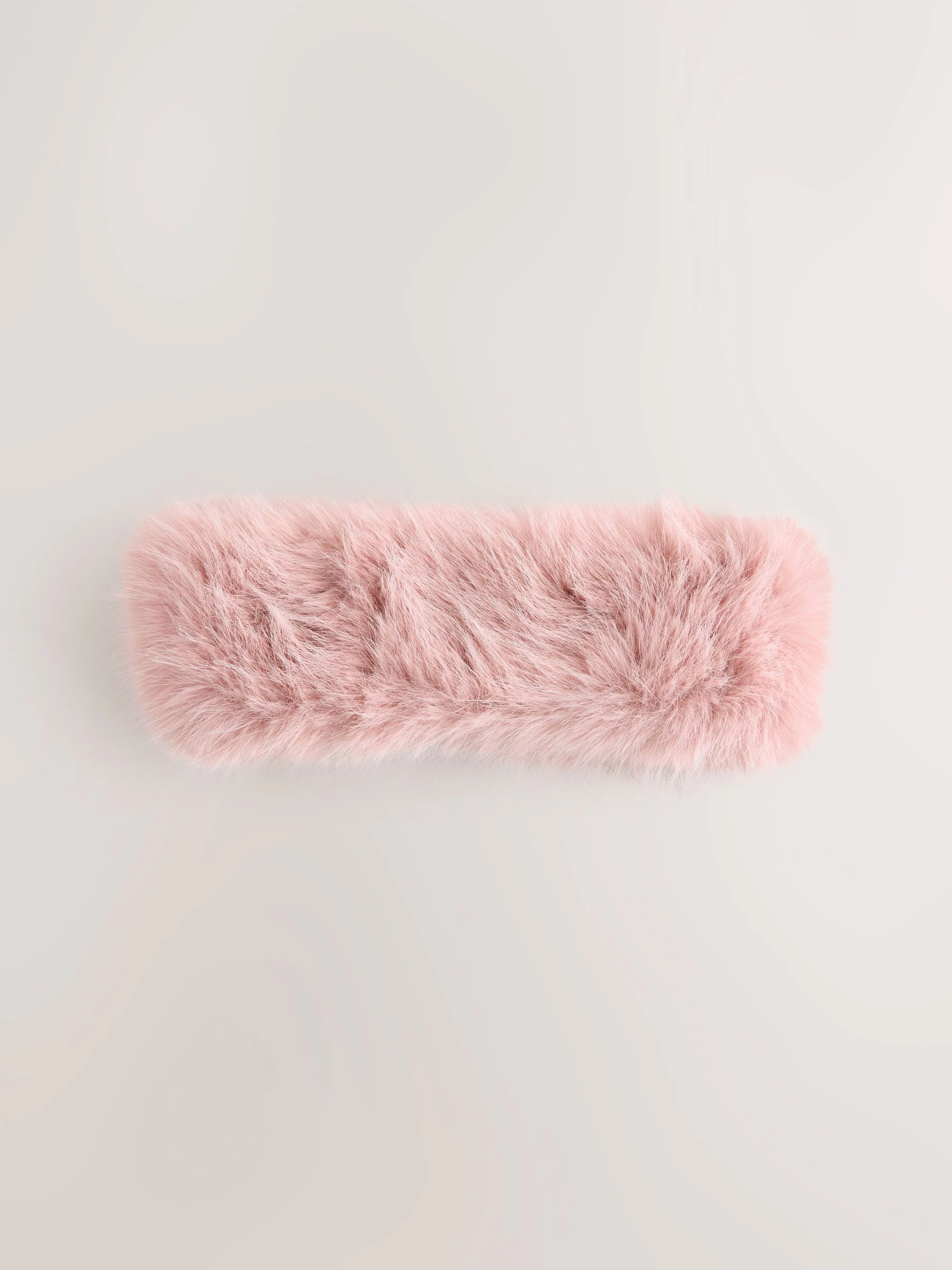 Roze - Haarband van imitatiebont