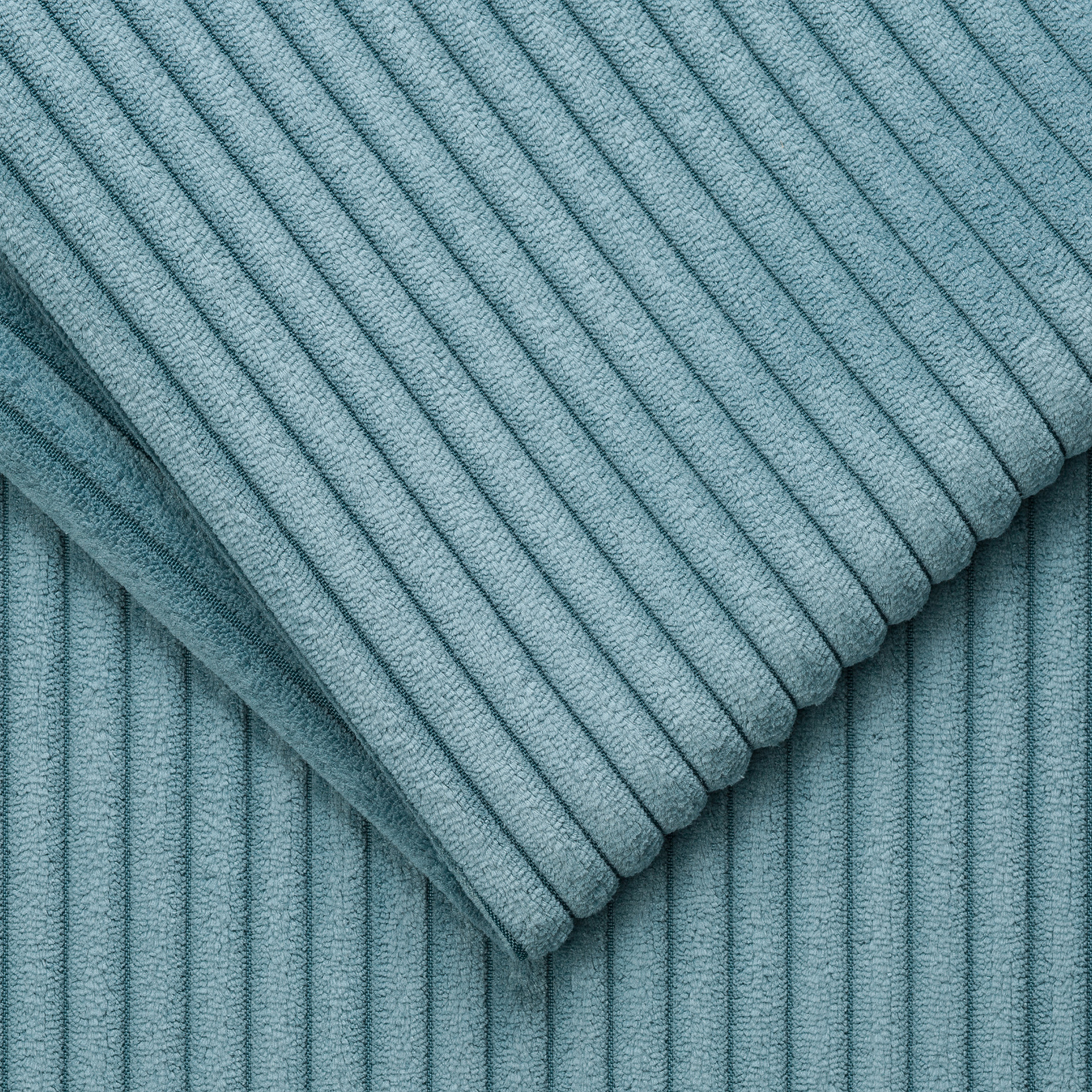 Ecksofa - lagoon-teal - Cord - mit Liegefunktion und Staukasten