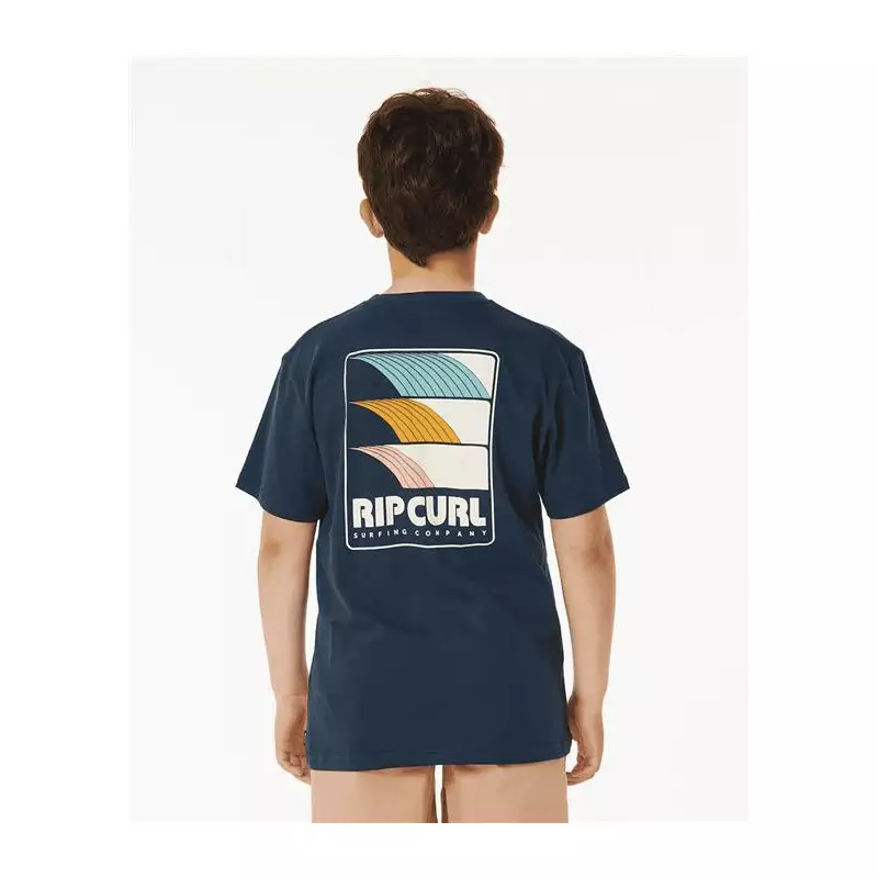 Teeshirt junior RIPCURL Surf Revival Line Up Tee -Boy Dark Navy