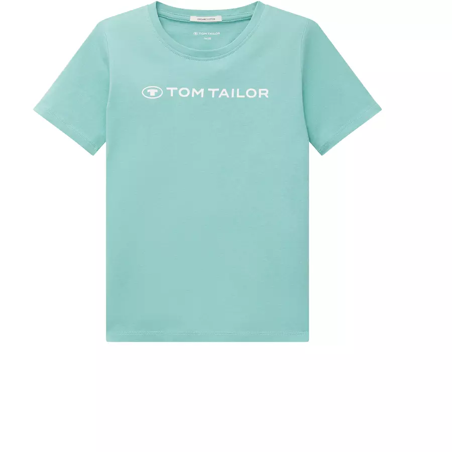 TOM TAILOR T-Shirt Logo Print Dusty Green