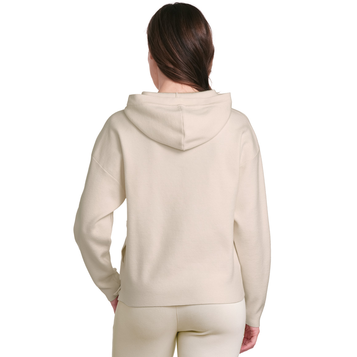 Gina Collection Damen Strickpullover mit Kapuze creme