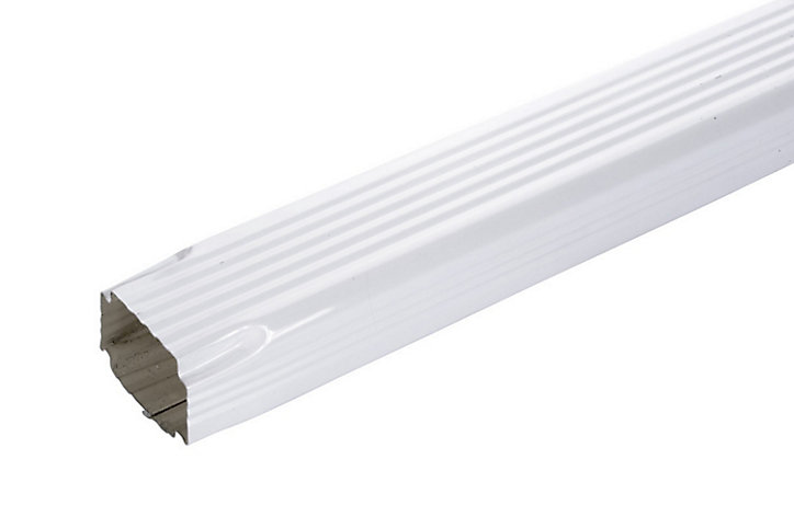 Tuyau de descente aluminium blanc L.2 m