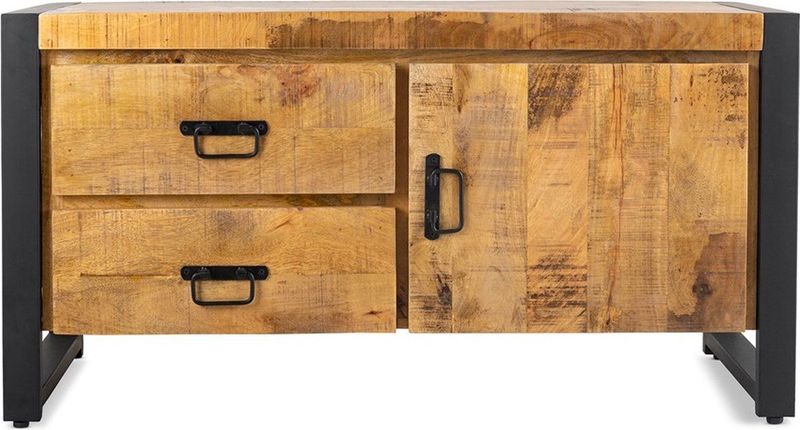 TV-Meubel Britt - Mangohout - Metaal - 106 cm - Naturel