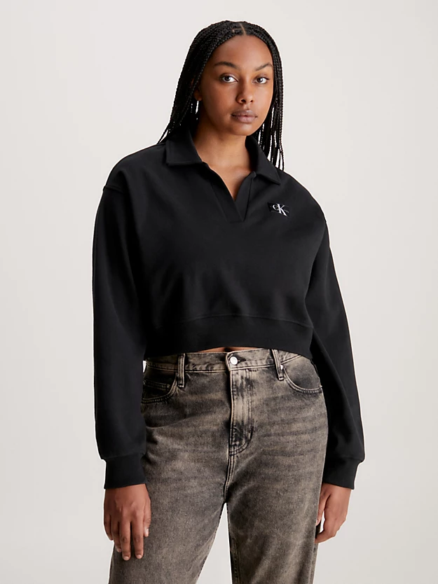 Moletom polo cropped