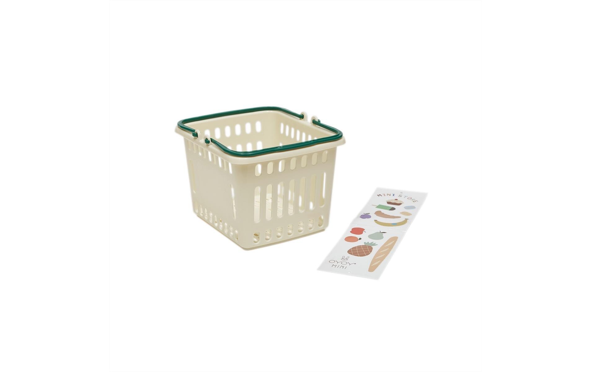 Spiel-Lebensmittel Einkaufskorb Yummy GrünPlastikkorb für jeden Spiel-Kaufladen