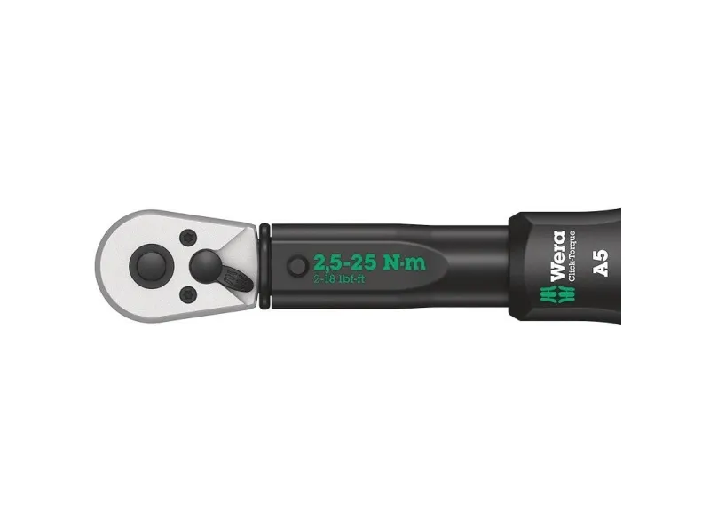 Wera Click Torque A 5 - Momentnøgle - 6.35 mm - 2.5 - 25 N·m